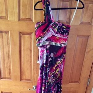 David’s Bridal One Shoulder Chiffon Gown